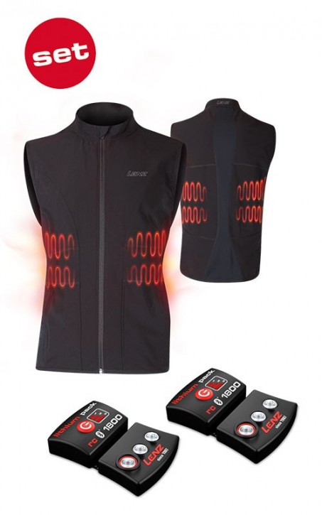 LENZ Set Heat Vest 1.0 Women + Lithium Pack rcB 1800